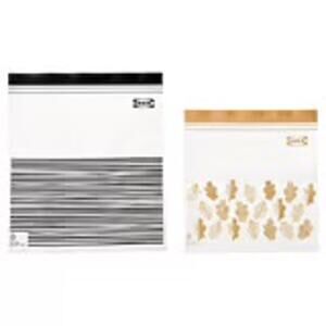 IKEA ISTAD Black Yellow Resealable Bags 34/14oz Leakproof Reusable